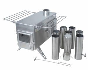 Portable wood burner stove with in built oven 