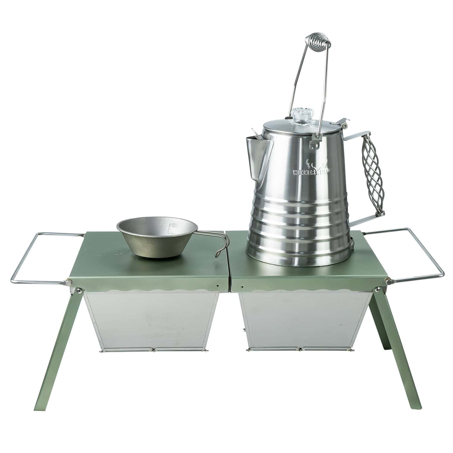 Camp Table Charcoal BBQ Grill - Sage Green - Image 6