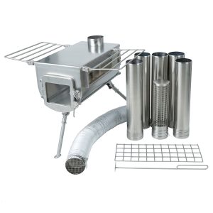 Woodlander PLUS Double View External Air L-sized Wood Burning Tent Stove