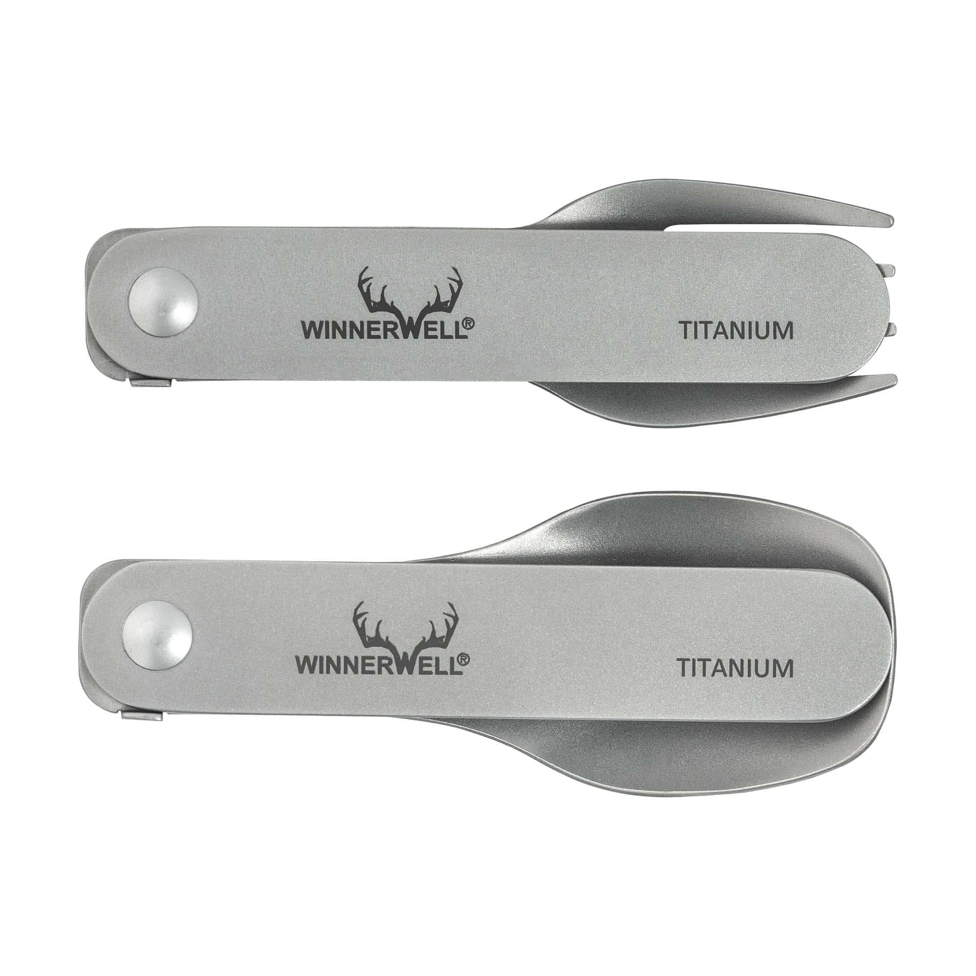 Winnerwell® Titanium Folding Fork & Spoon Set - Image 3